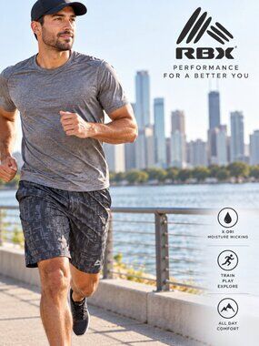 RBX Men's Size 36 X-Dri Athletic Shorts